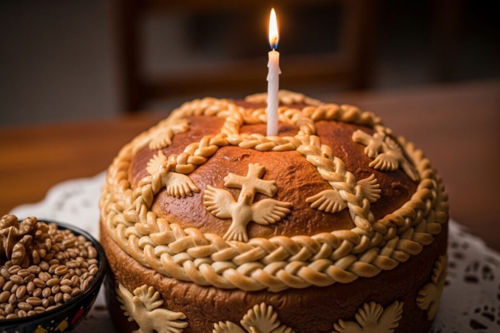 slava serbie pain rituel slavski kolac blé bougie